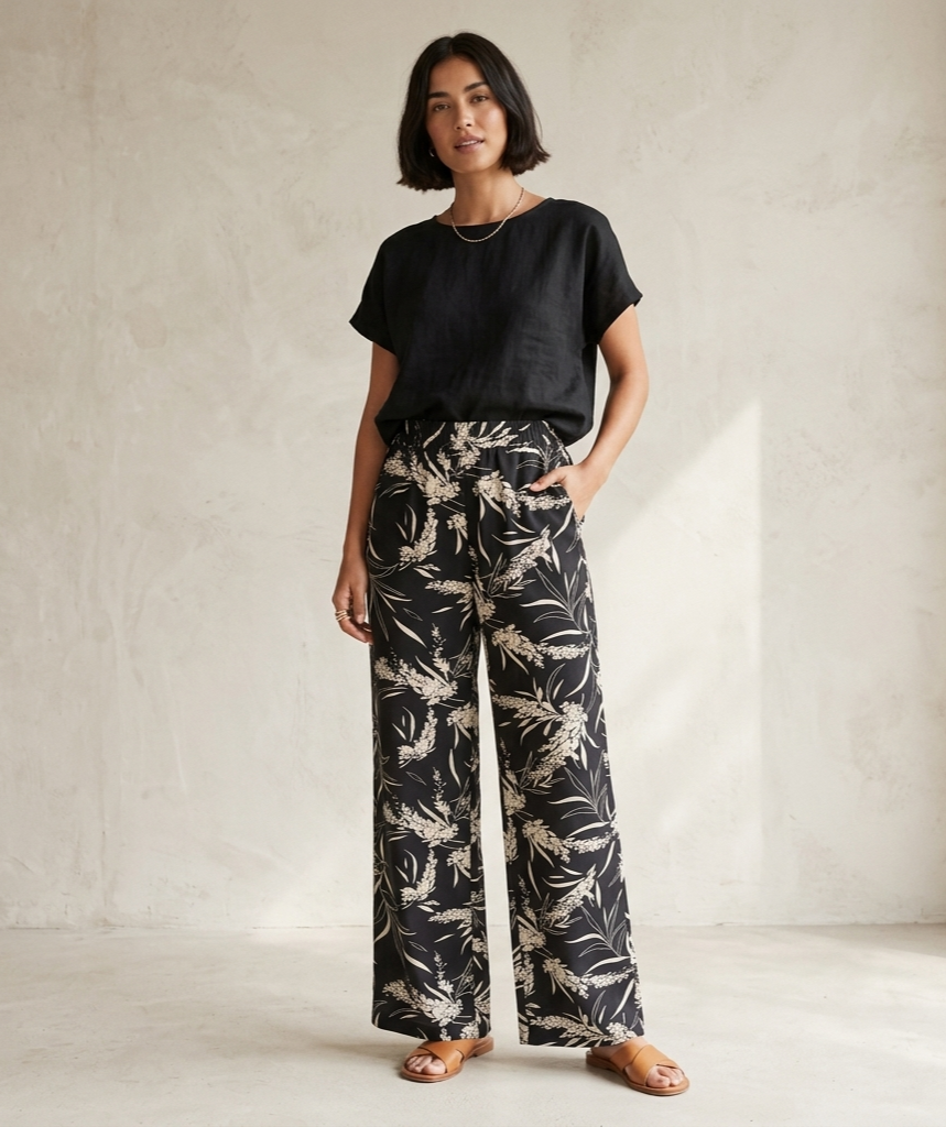 Pantalon ligero estampado