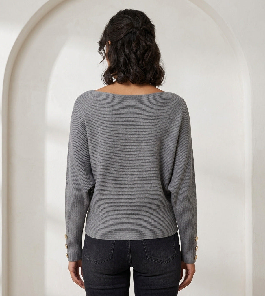 Blusa corte mariposa con botones