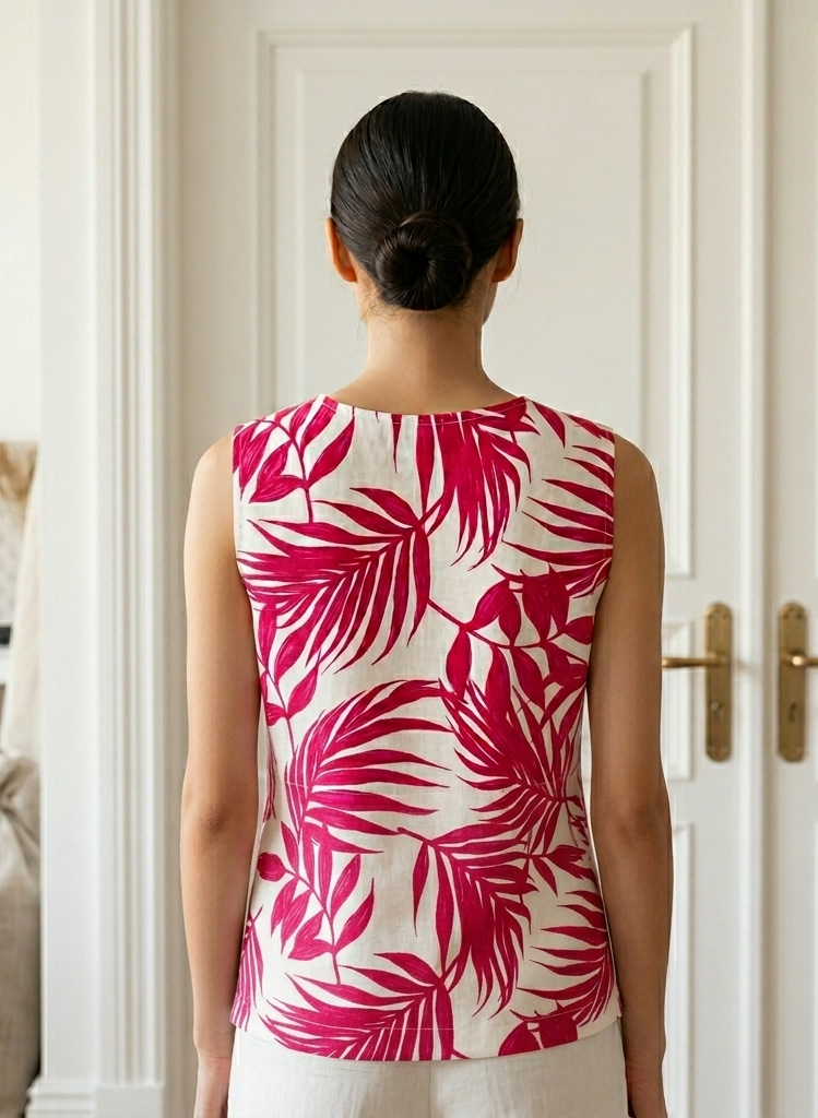 Blusa estampada con botones