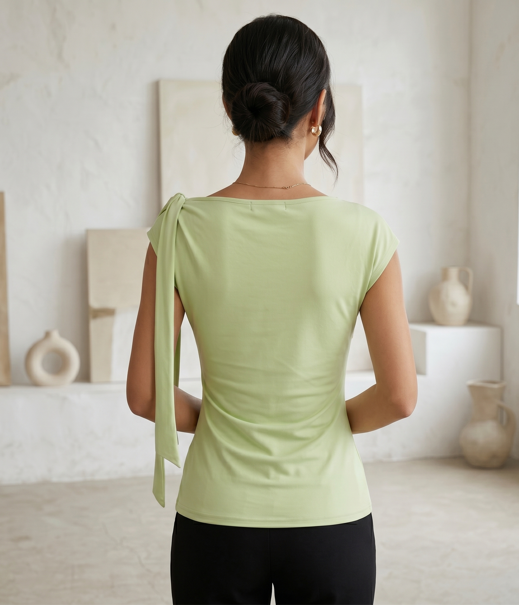 Blusa con liston en hombro
