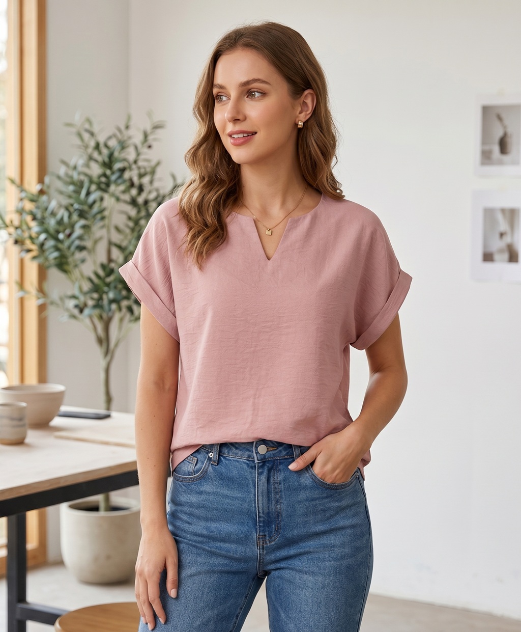 Blusa manga corta