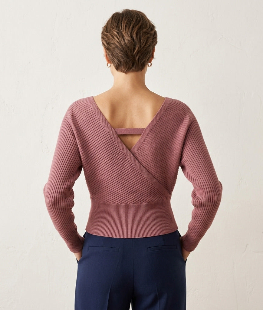 Blusa corta de tejido