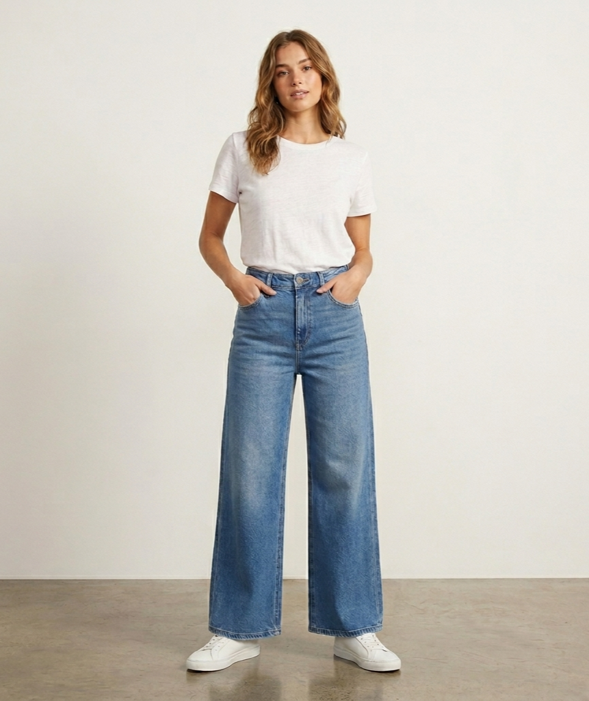 Pantalon wide leg