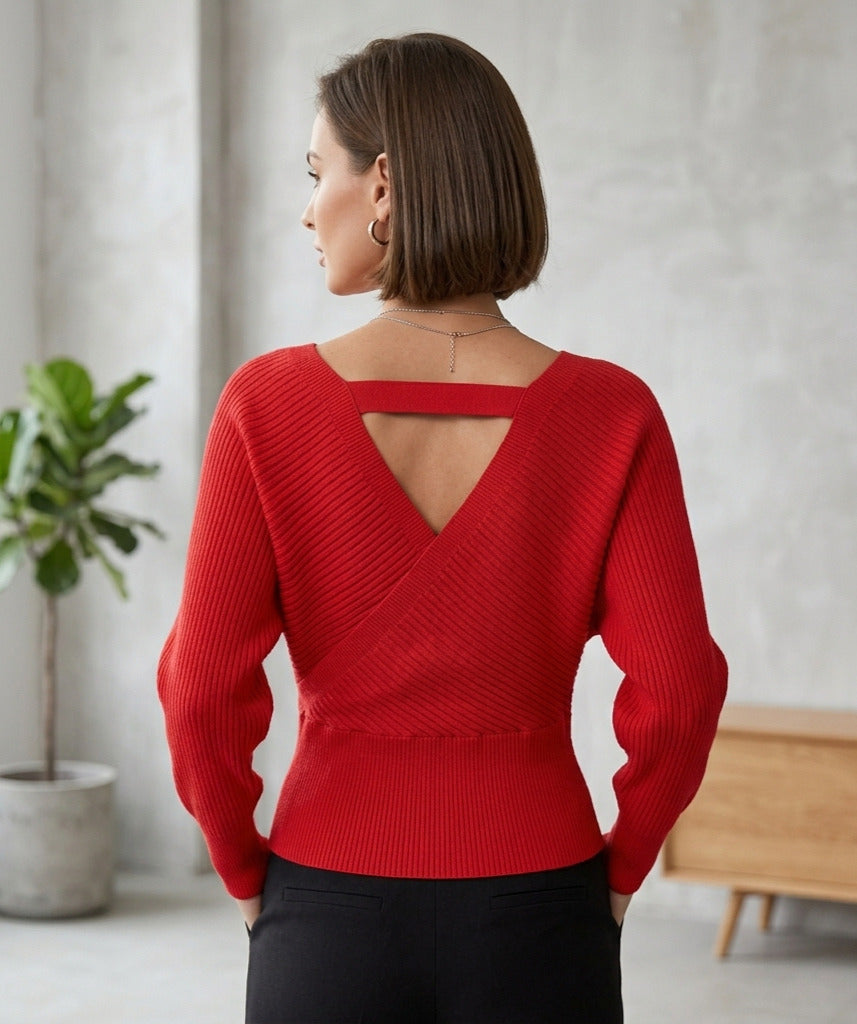 Blusa corta de tejido