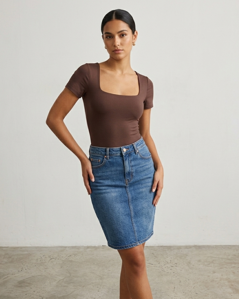 Pantiblusa escote cuadrado
