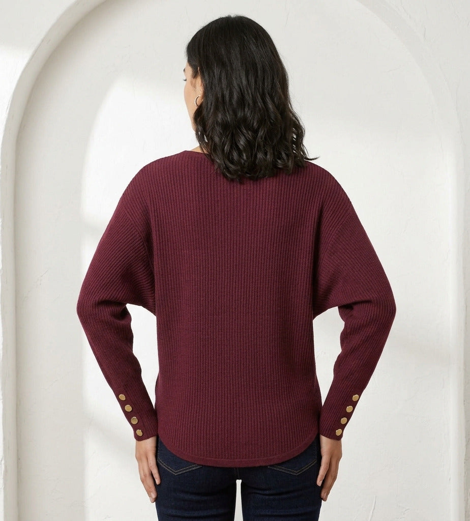 Blusa corte mariposa con botones