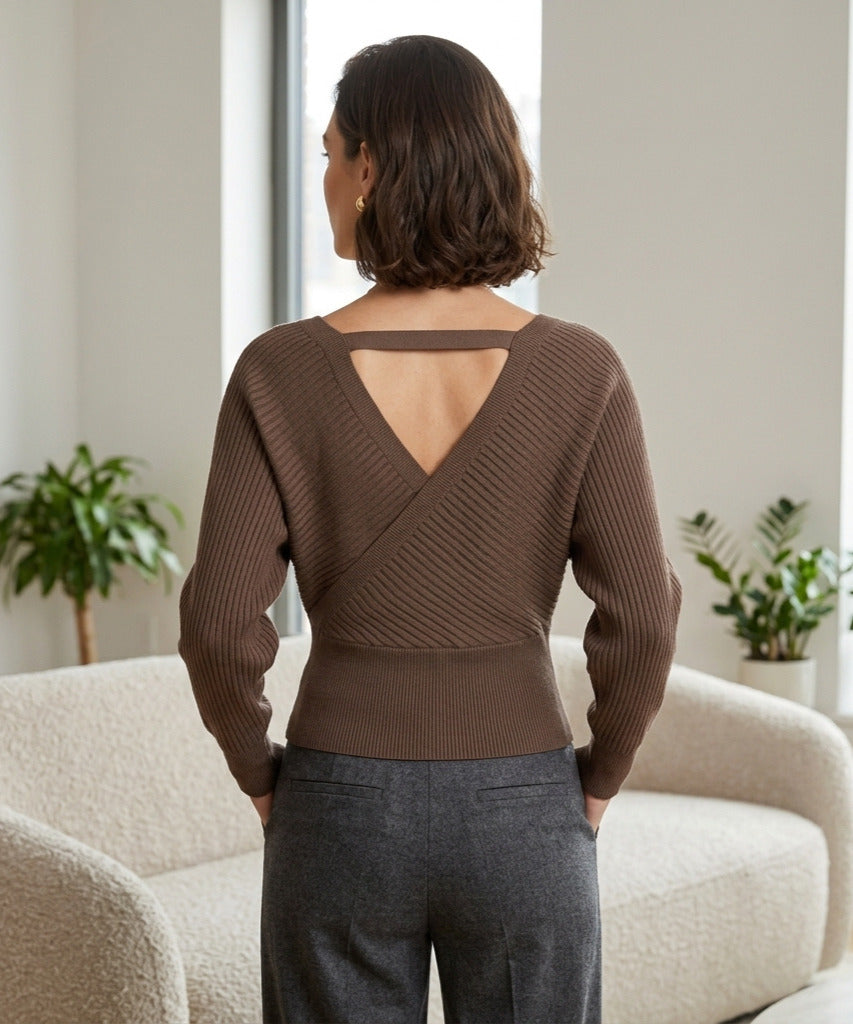 Blusa corta de tejido