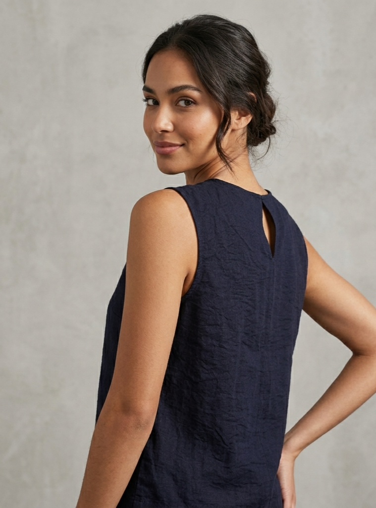 Blusa con aberturas sin mangas