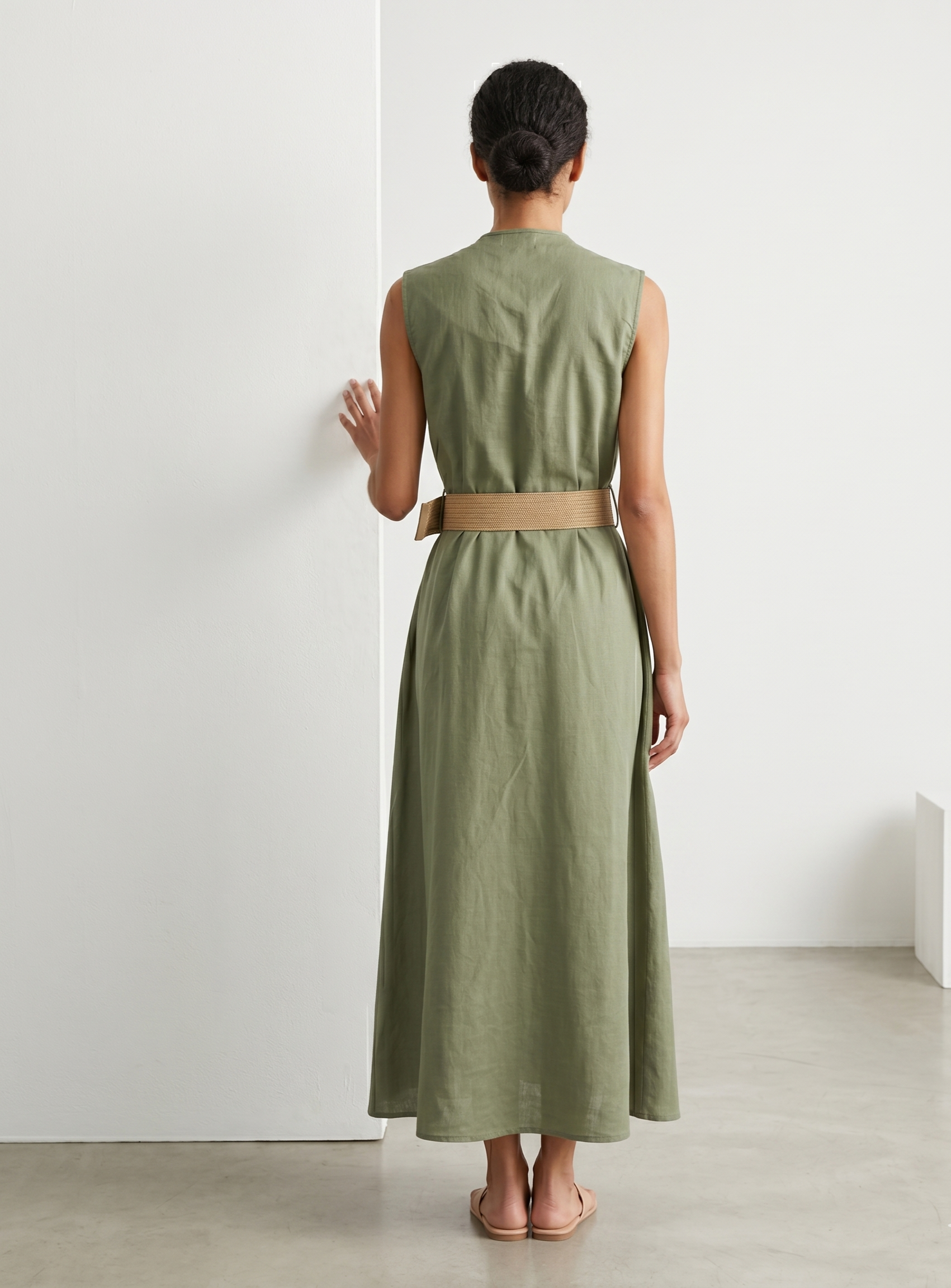 Vestido largo de lino
