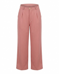 Pantalon liso con elastico trasero