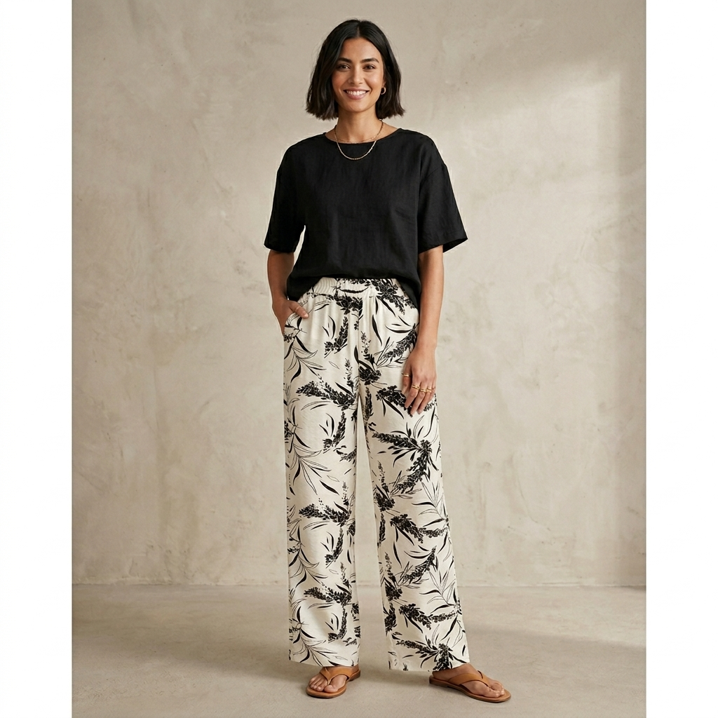 Pantalon ligero estampado