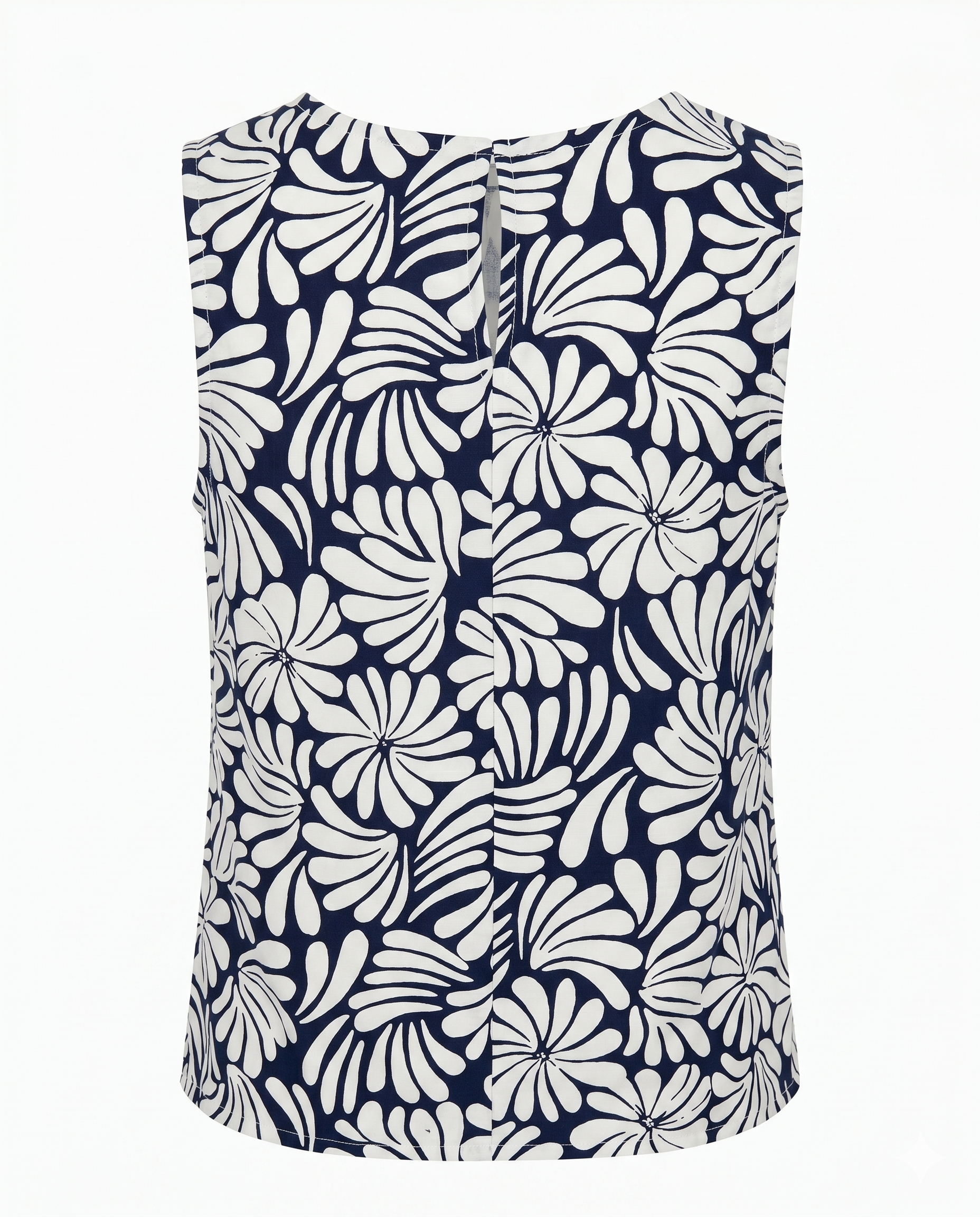 Blusa de lino estampada