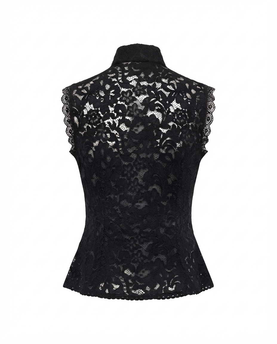 Blusa de encaje sin mangas