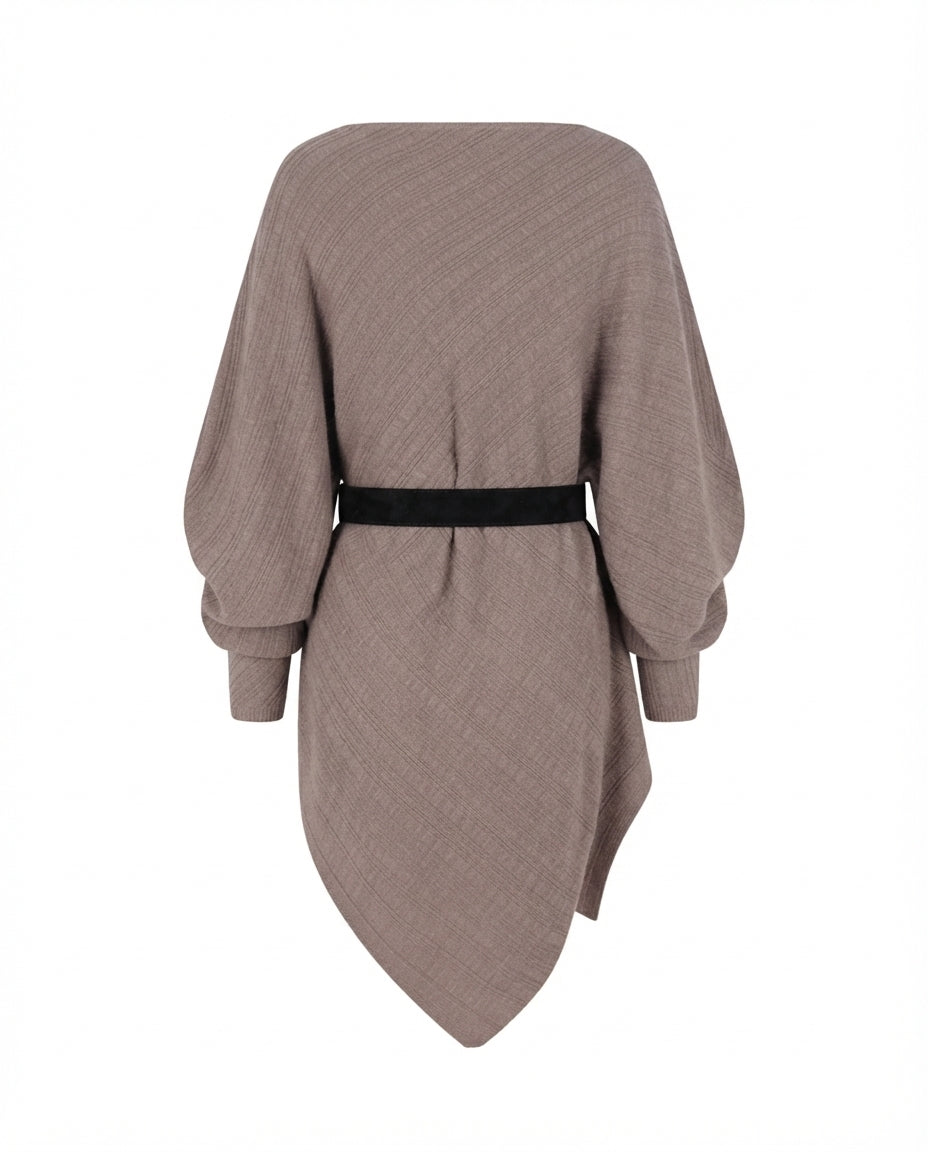 Blusa corte mariposa con cinto