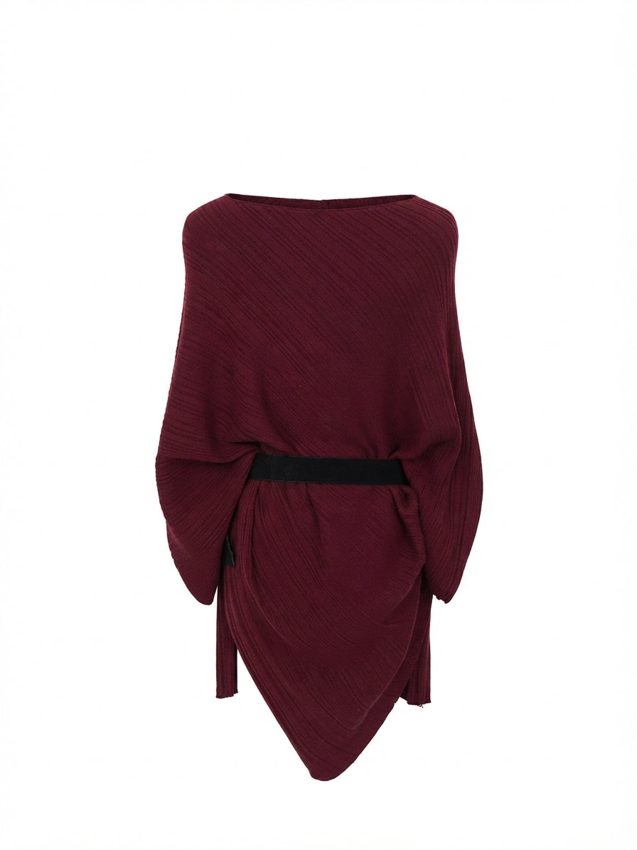 Blusa corte mariposa con cinto