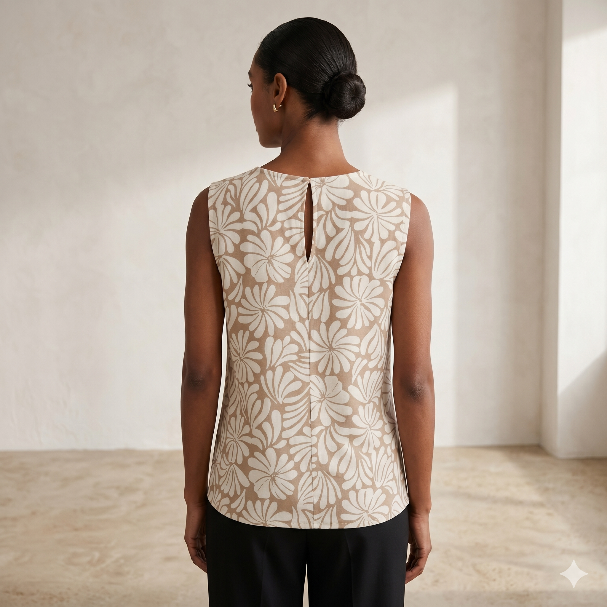 blusa de lino estampada