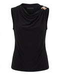 Blusa con broche en el hombro