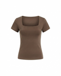 Blusa de algodon escote cuadrado