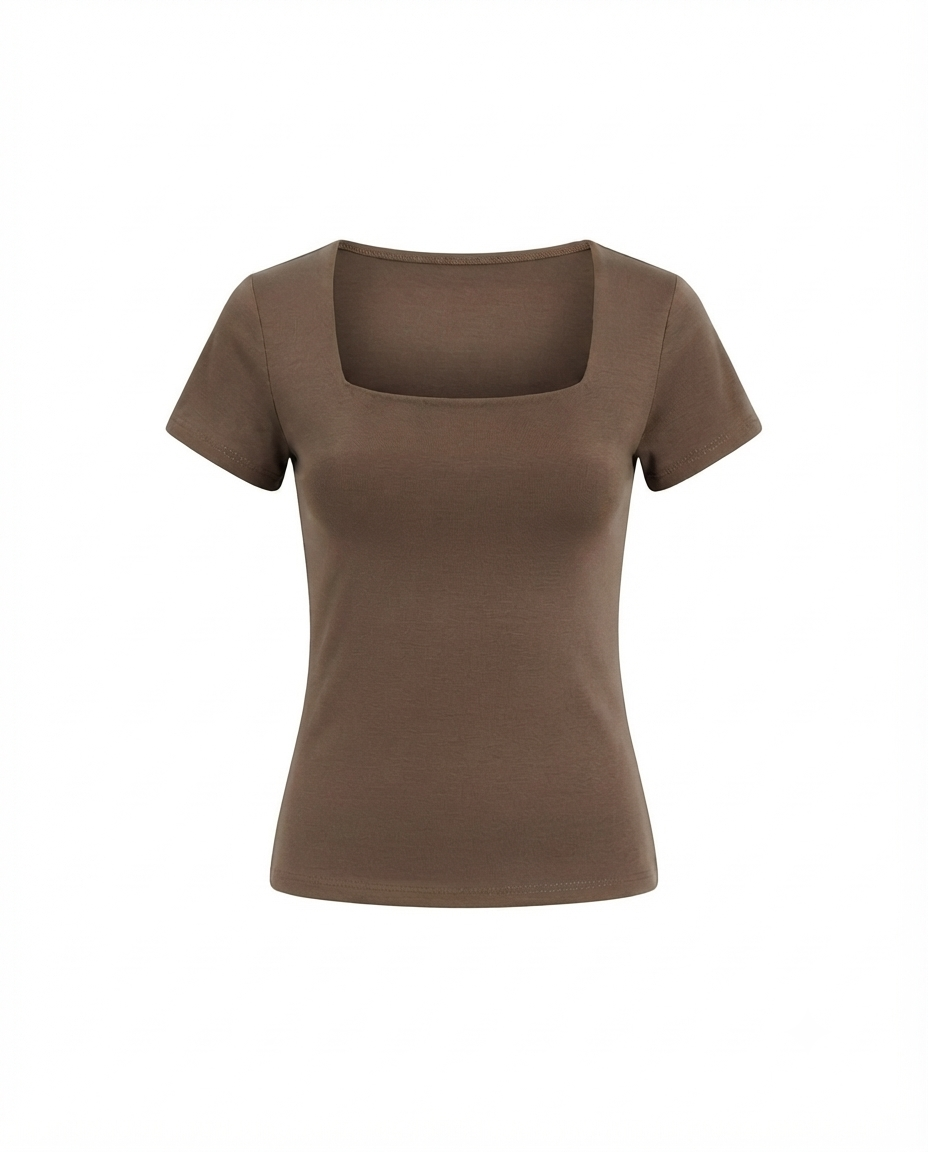 Blusa de algodon escote cuadrado