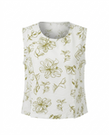 Blusa de lino estampada