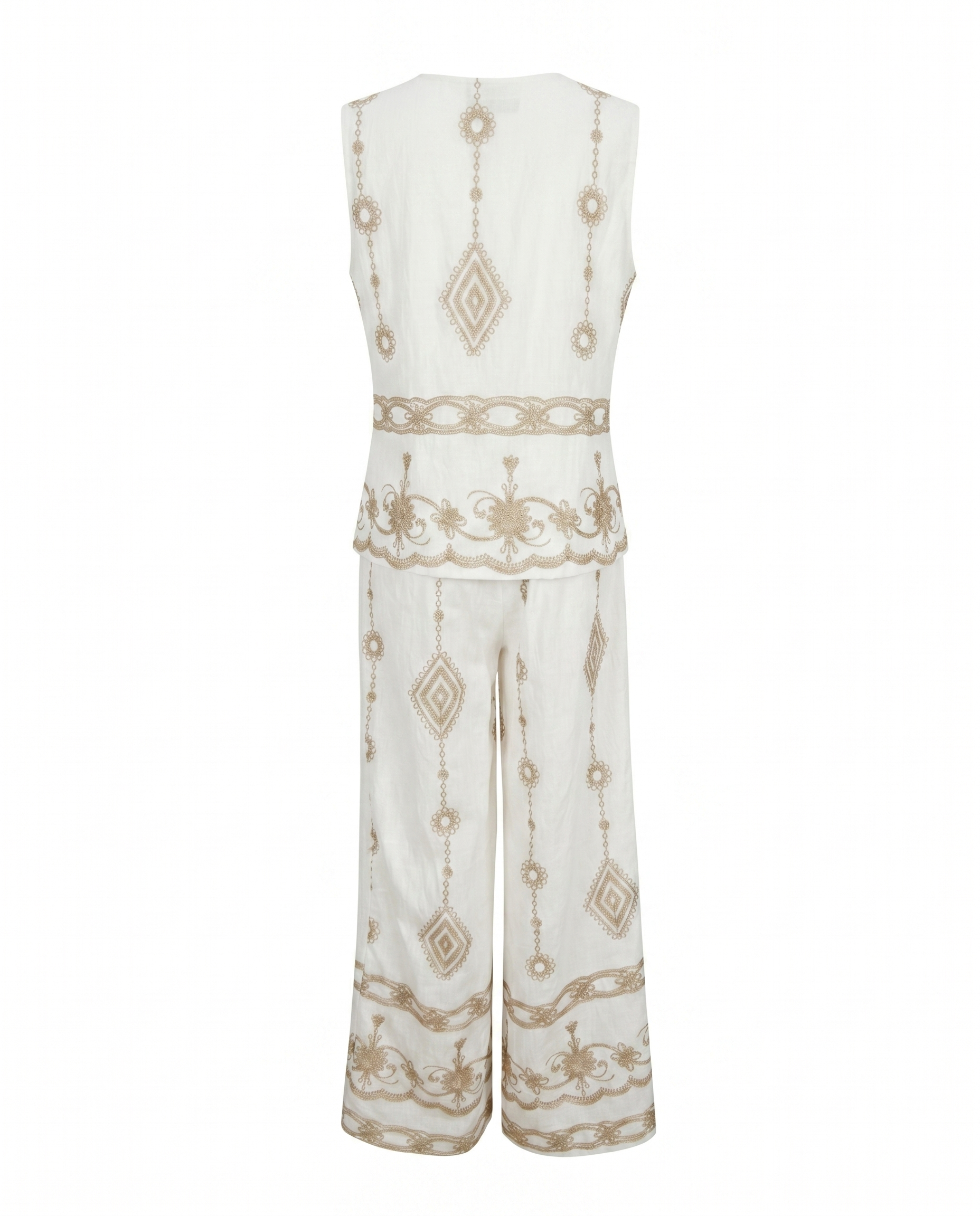Conjunto de lino estampado
