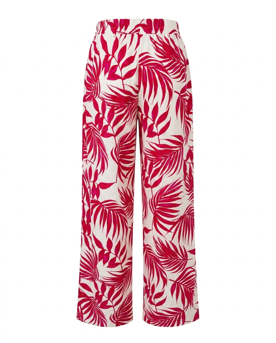 Pantalon de lino estampado