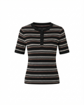 Blusa de rayas tejida manga corta