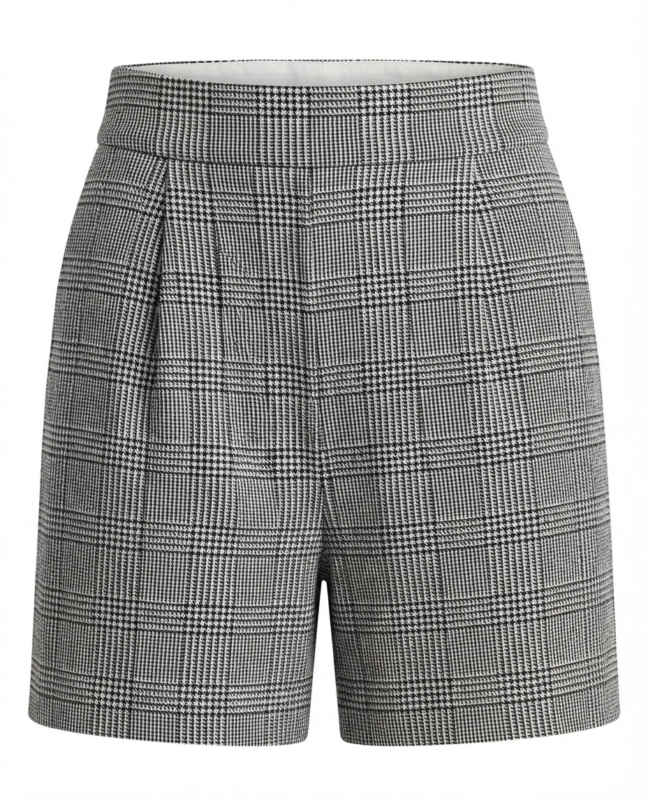 Falda short de cuadros