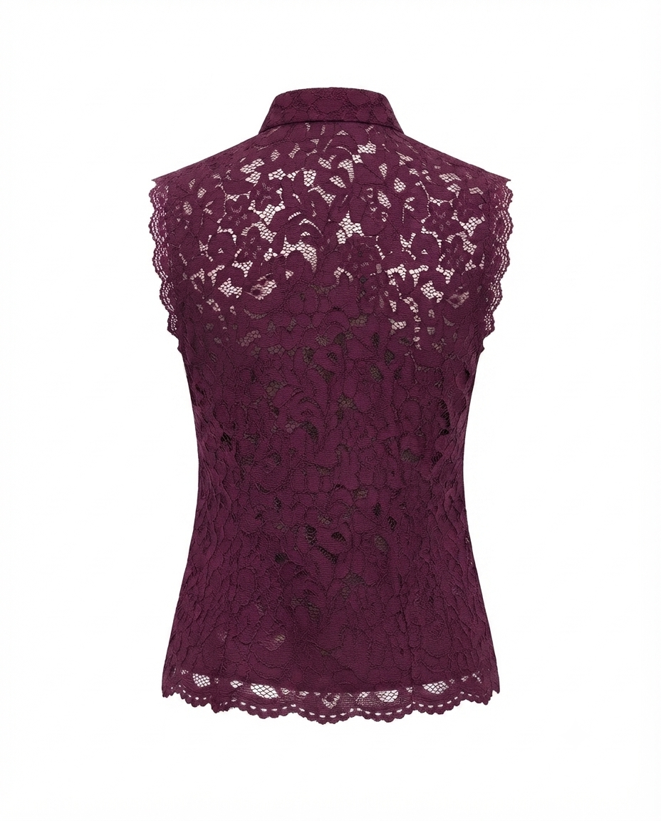 Blusa de encaje sin mangas