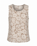 blusa de lino estampada