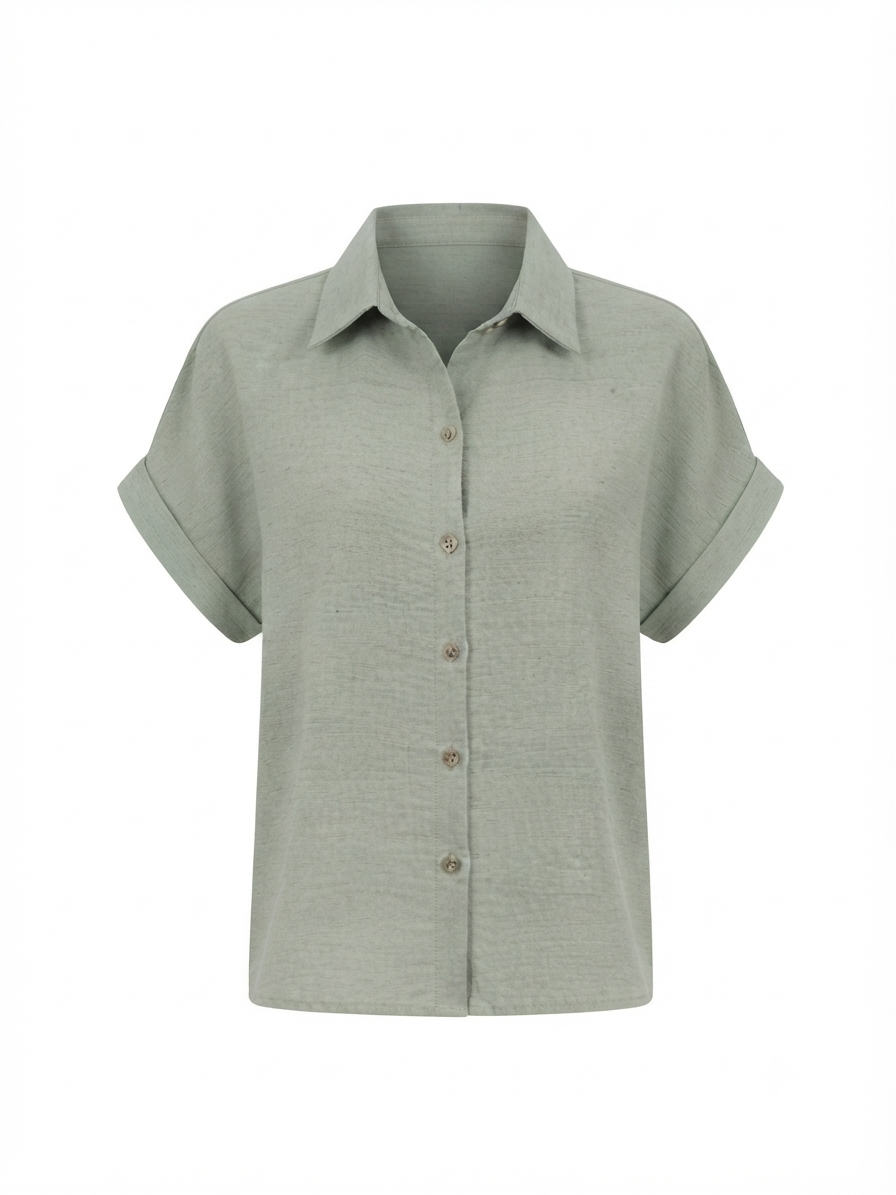 Camisa larga manga corta