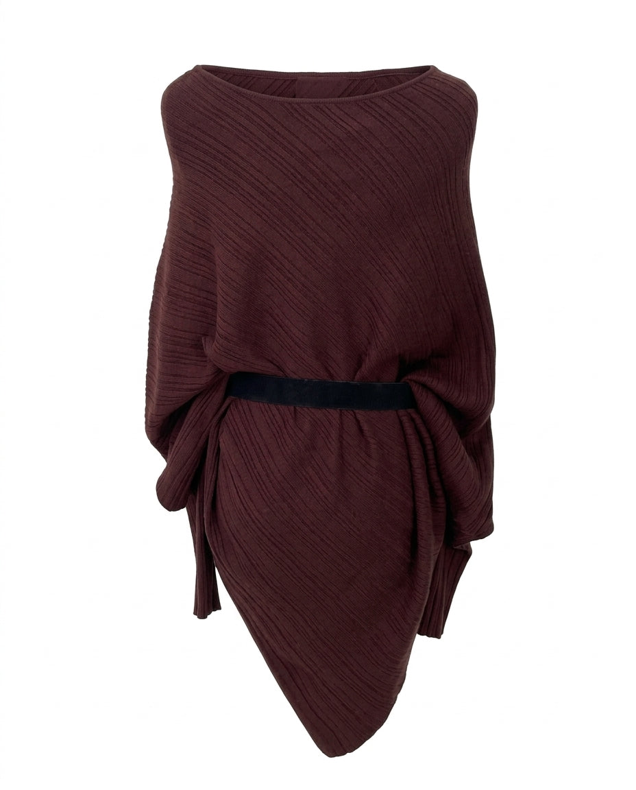 Blusa corte mariposa con cinto
