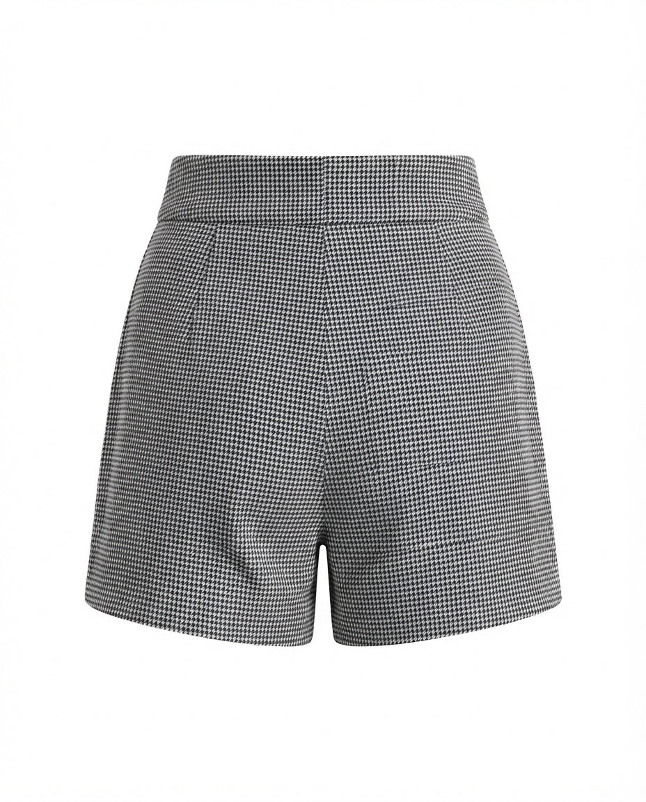 Falda short de cuadros