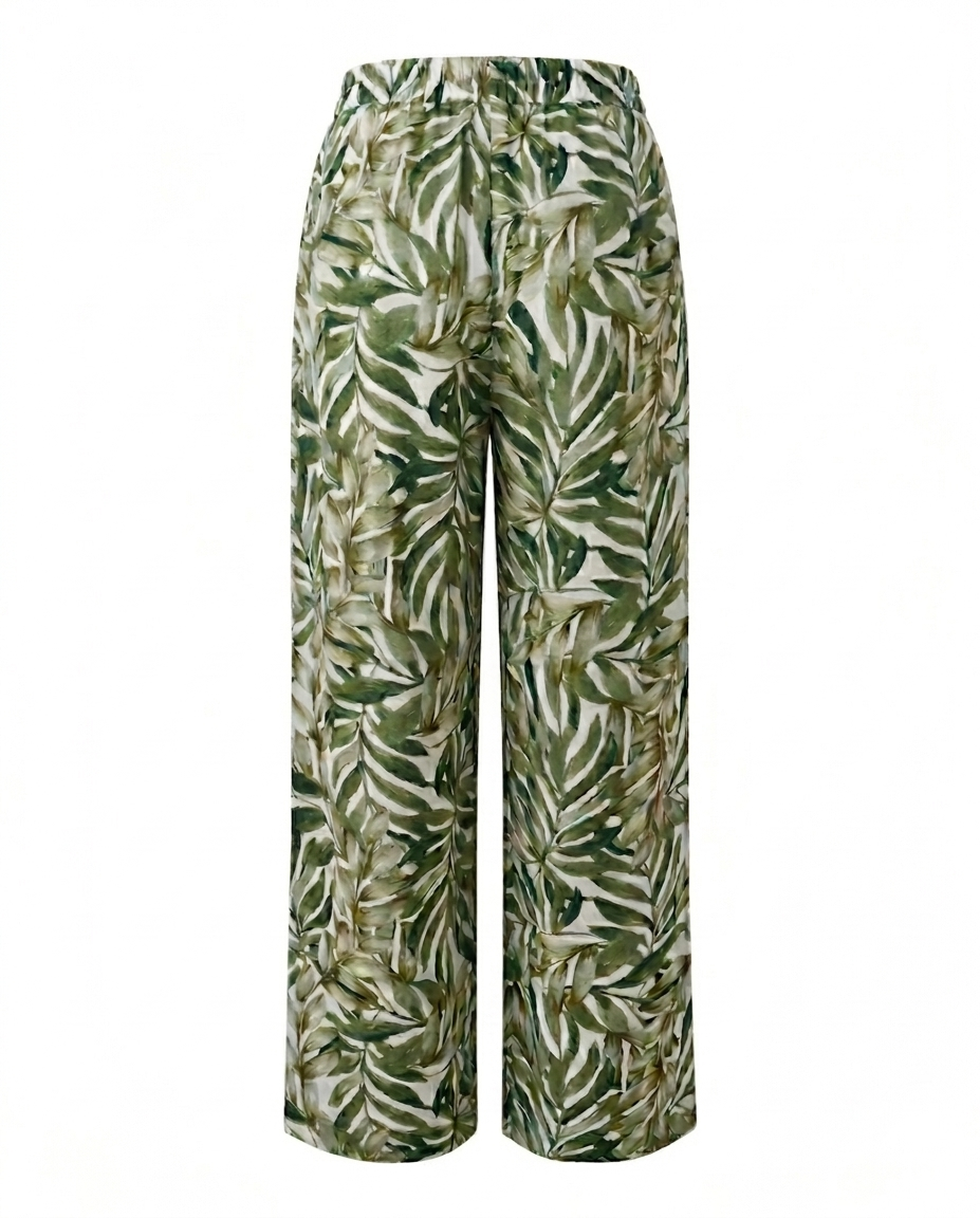 Pantalon de lino estampado