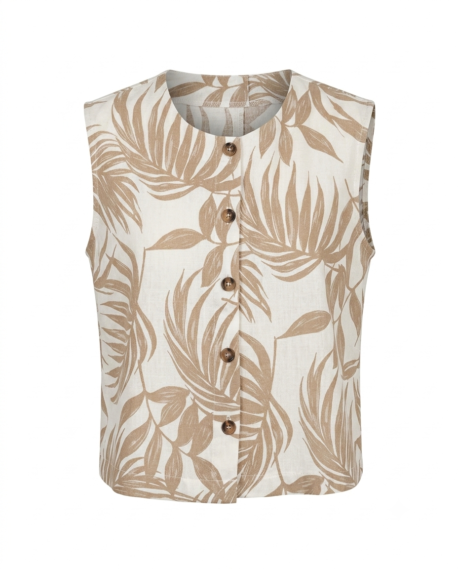 Blusa estampada con botones