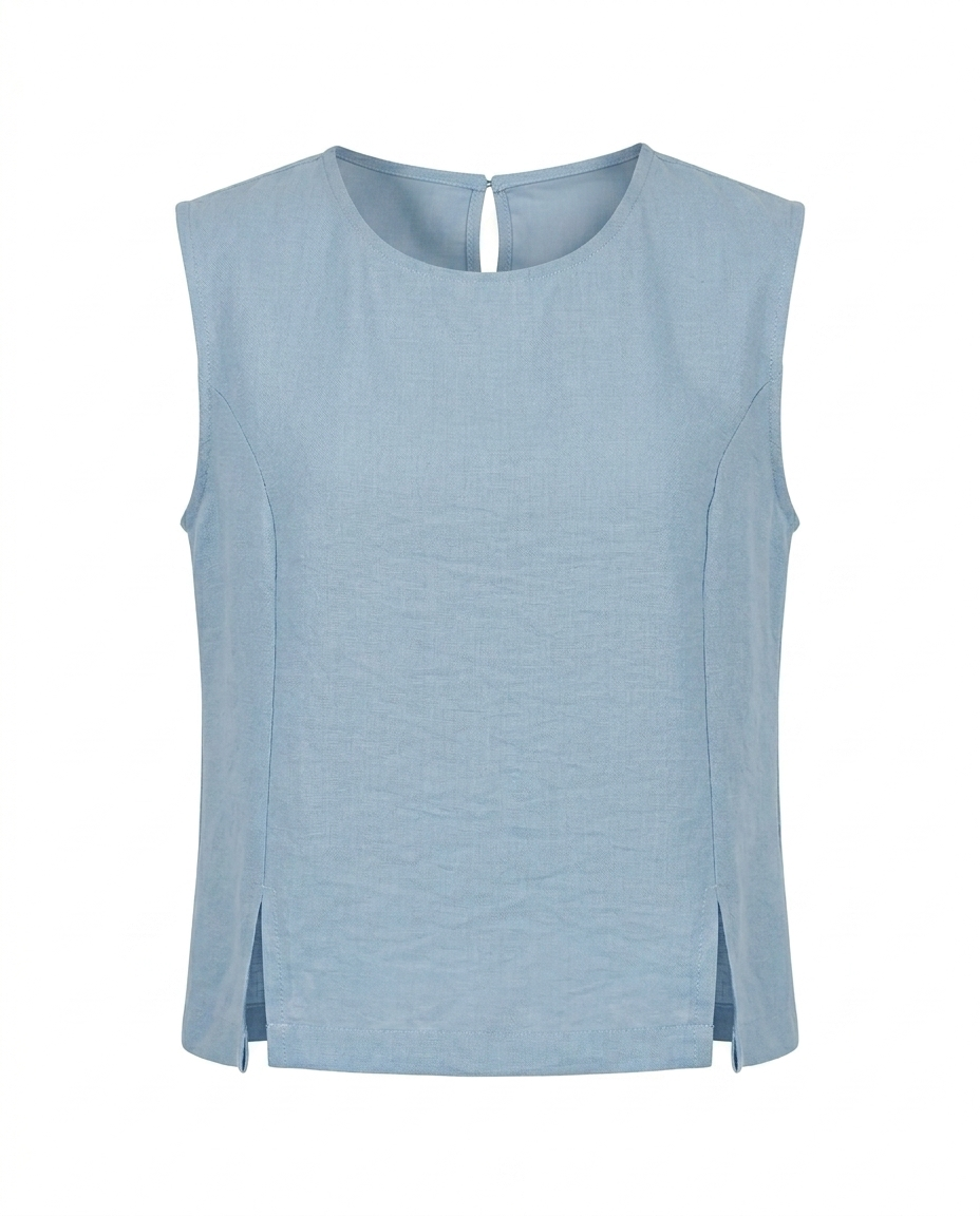 Blusa con aberturas sin mangas