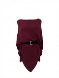 Blusa corte mariposa con cinto