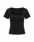 Blusa de algodon escote cuadrado