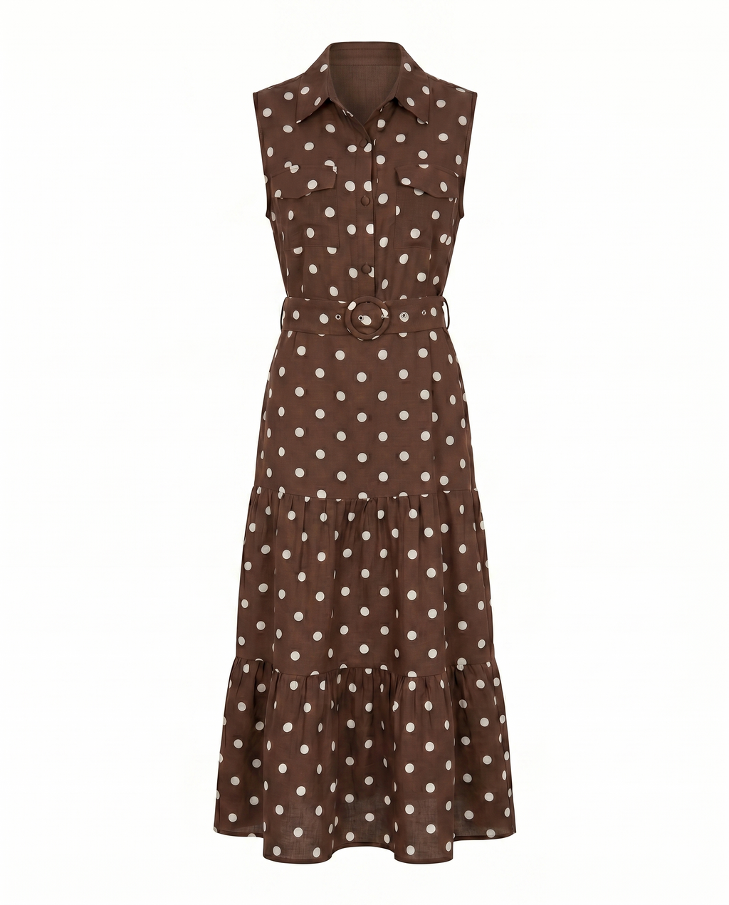 Vestido largo polka dots