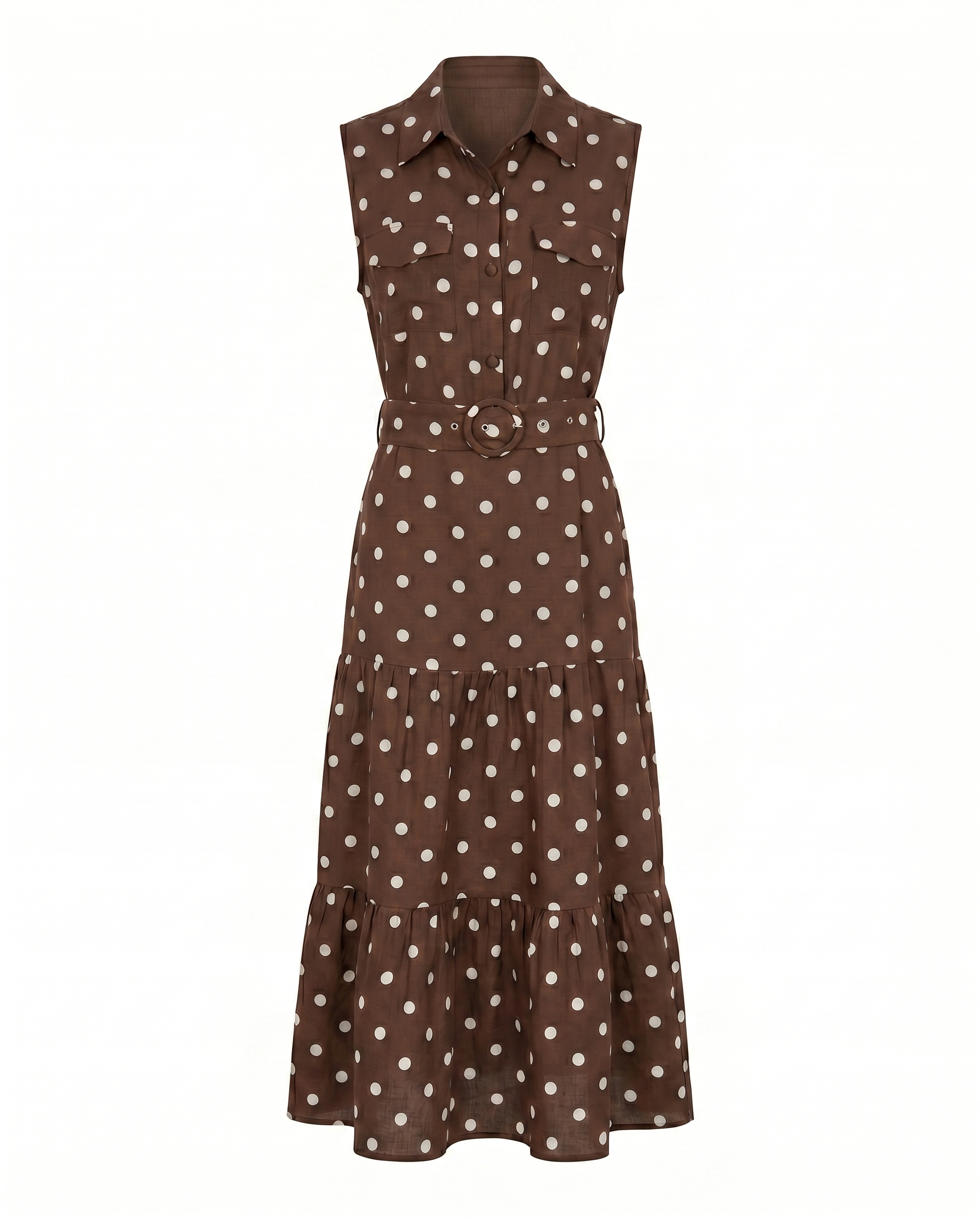 Vestido largo polka dots