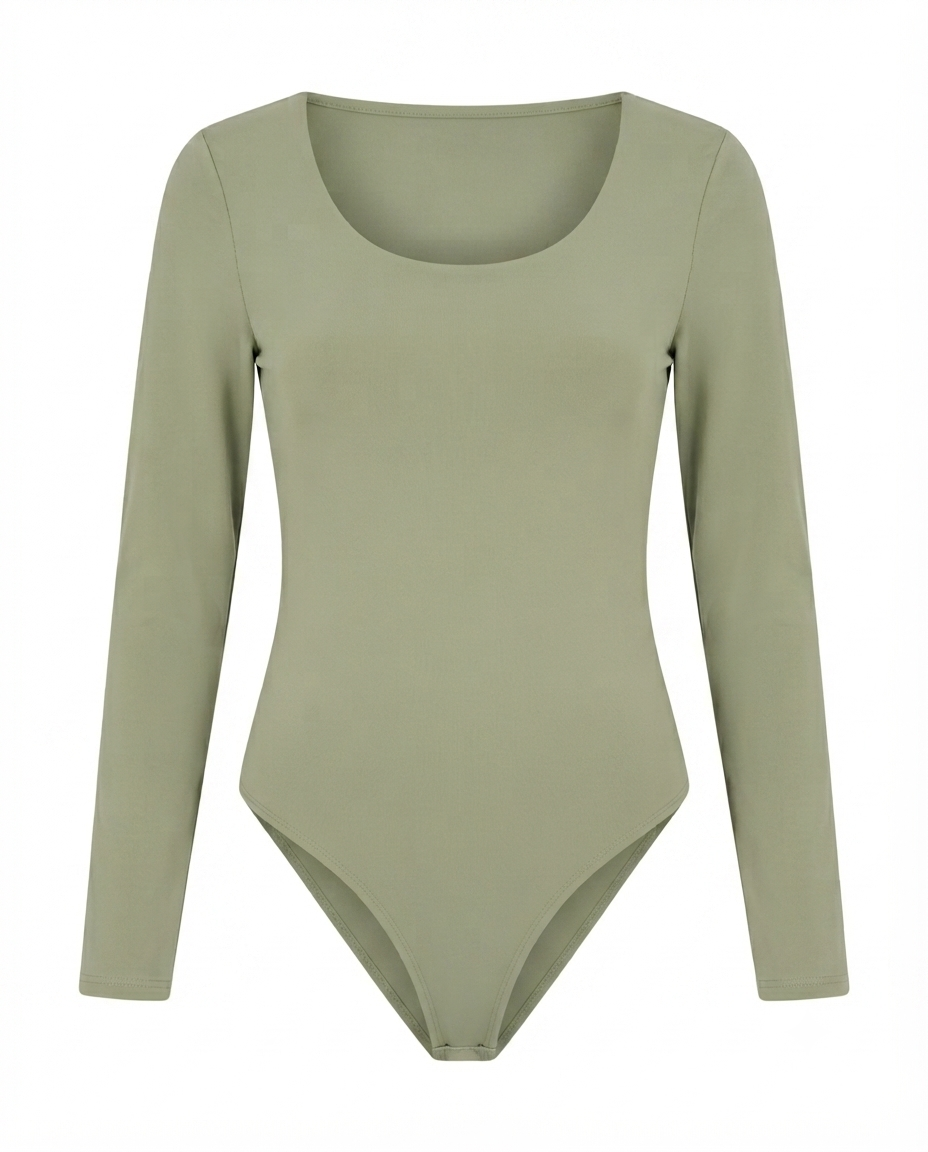 Body cuello redondo manga larga