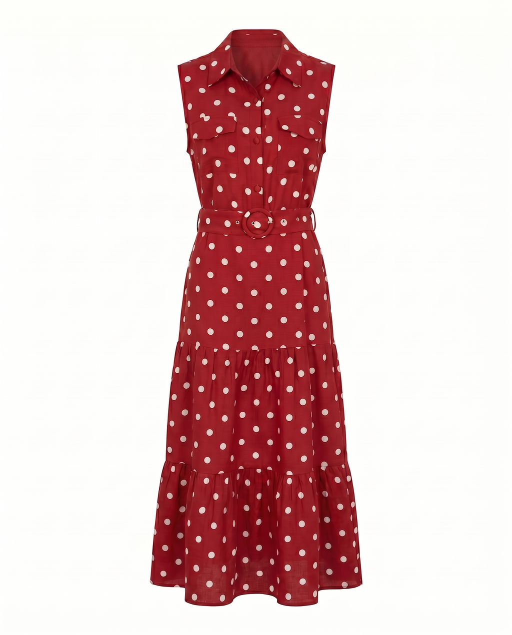 Vestido largo polka dots