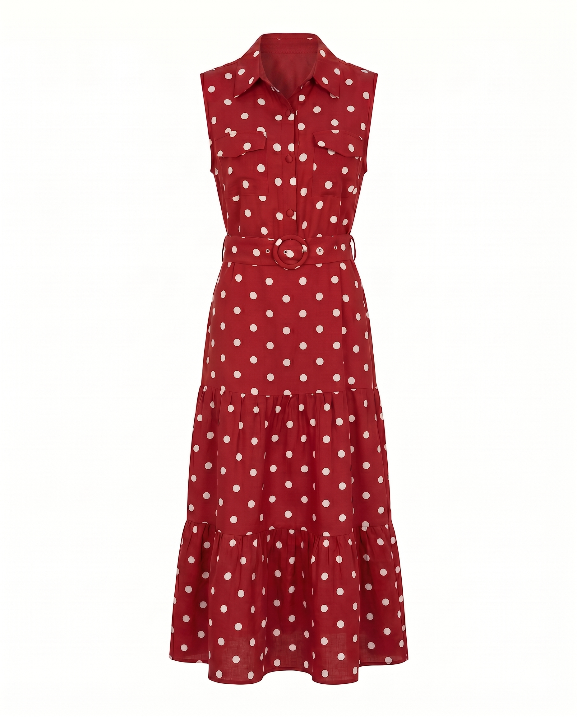 Vestido largo polka dots