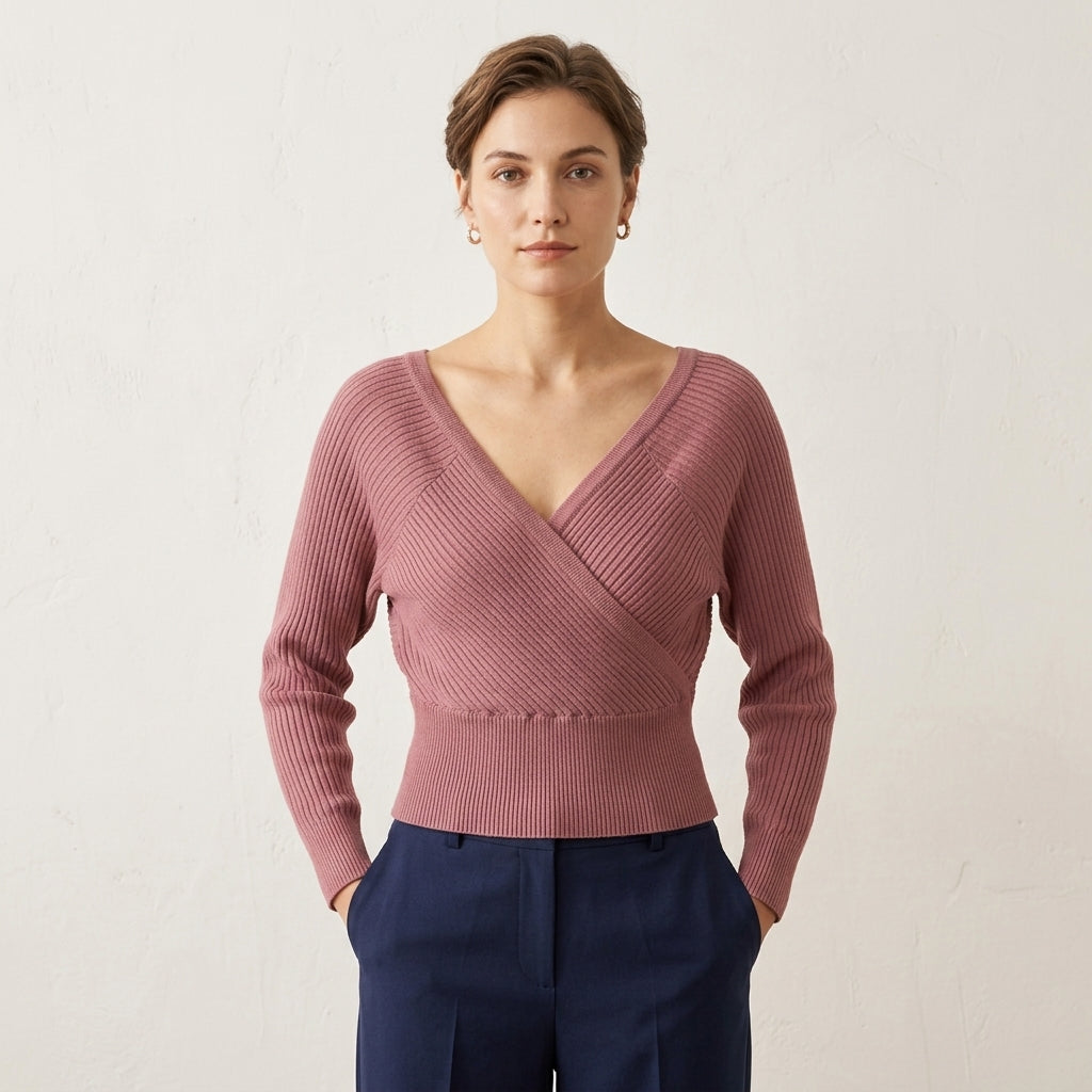 Blusa corta de tejido