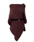 Blusa corte mariposa con cinto