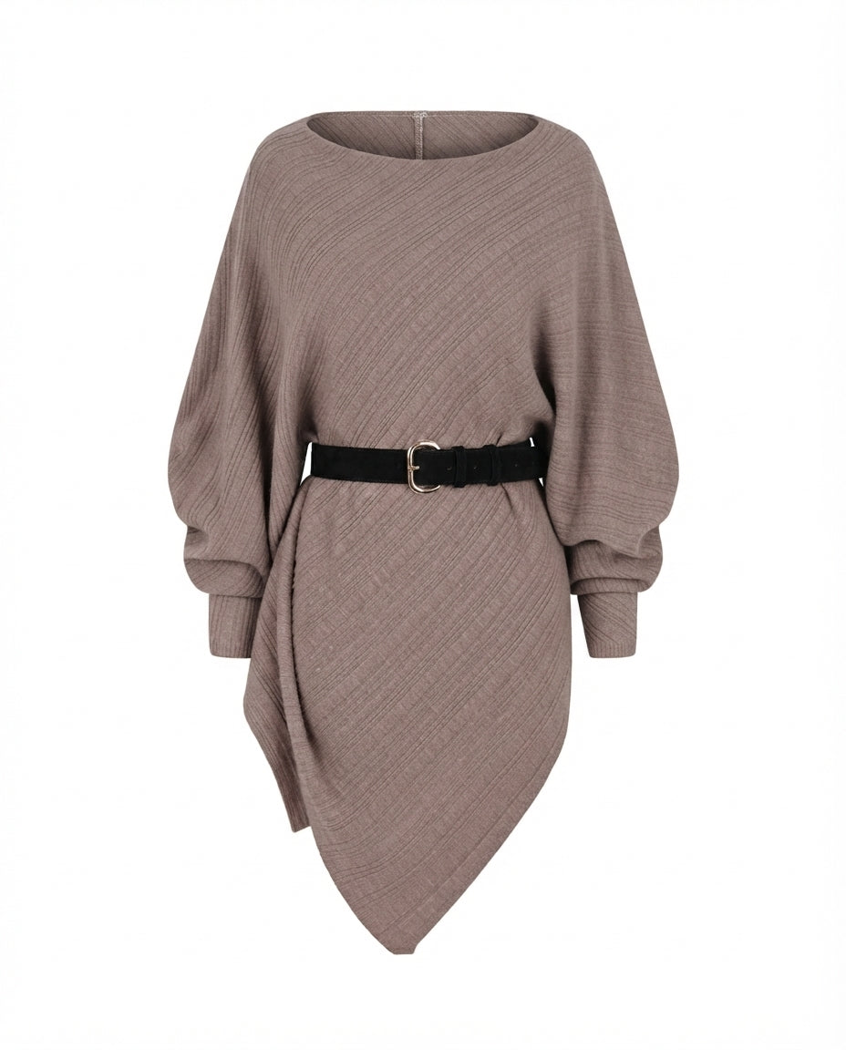 Blusa corte mariposa con cinto