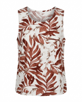 blusa de lino estampada