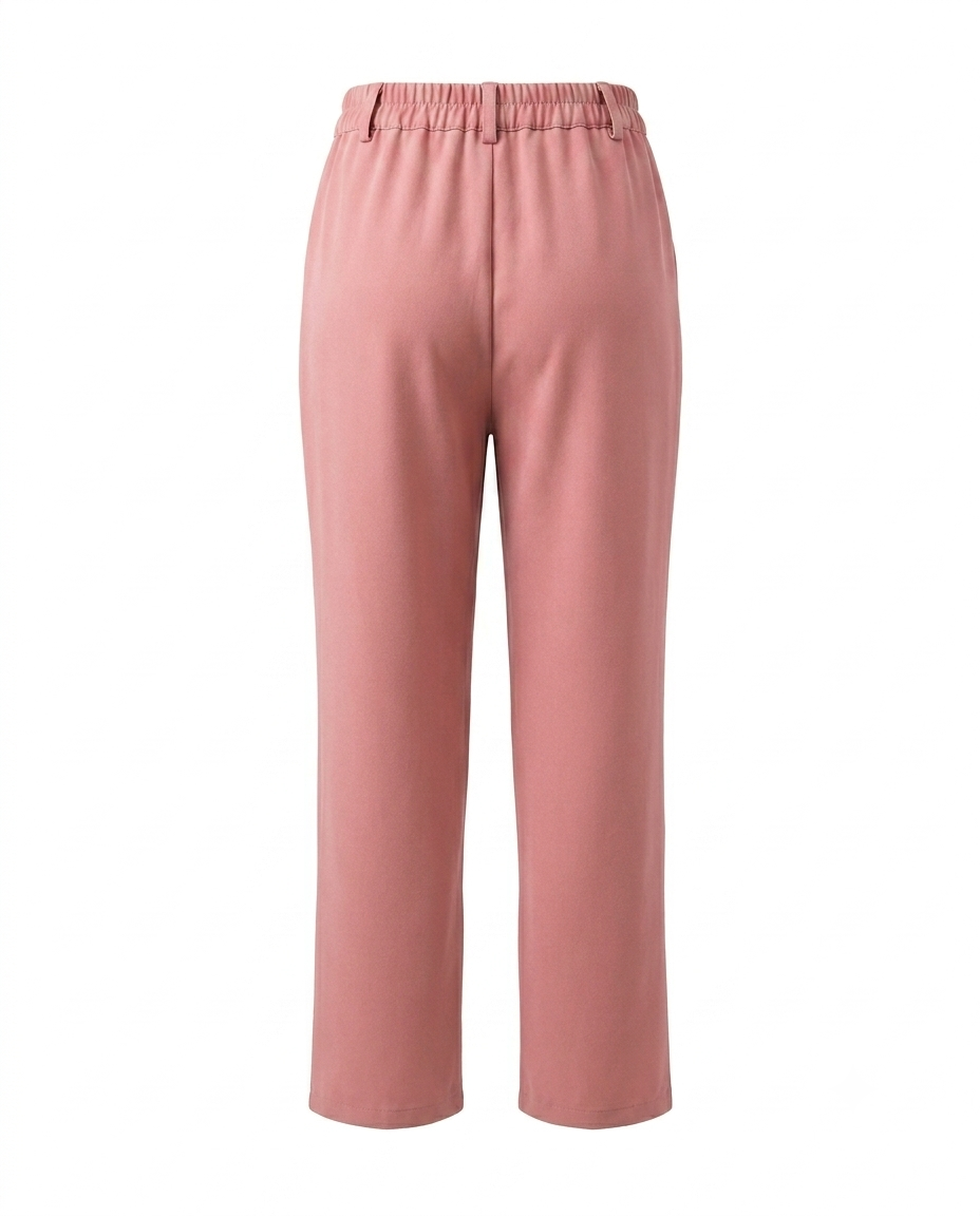 Pantalon liso con elastico trasero