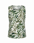 Blusa de lino estampada