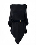 Blusa corte mariposa con cinto